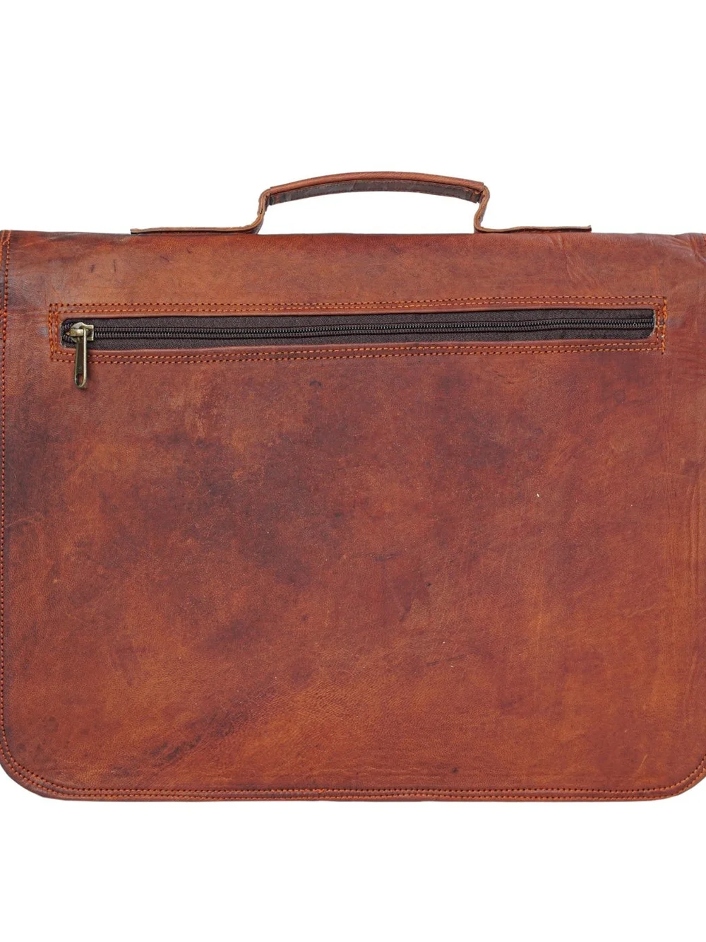 Brown Leather Briefcase - (Laptop Case) Men Bags